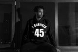 I Survived 45 Hoodie - Black