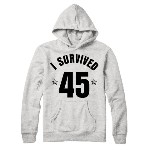 I Survived 45 Hoodie - Stone